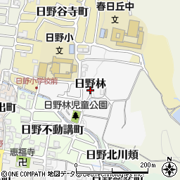 京都府京都市伏見区日野林周辺の地図