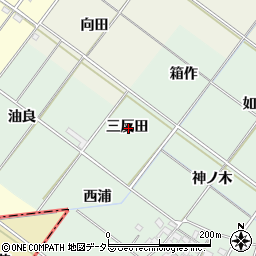 愛知県岡崎市下佐々木町三反田周辺の地図