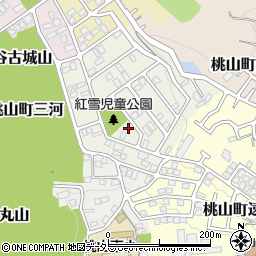 京都府京都市伏見区桃山紅雪町154周辺の地図