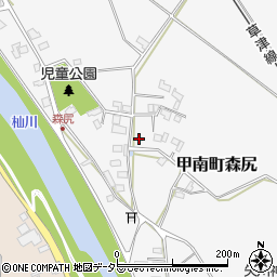 滋賀県甲賀市甲南町森尻周辺の地図