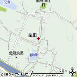 兵庫県加西市北条町栗田366周辺の地図