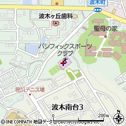 笹川スイミングスクール周辺の地図
