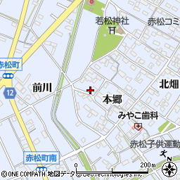 愛知県安城市赤松町本郷34周辺の地図