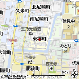 京都府京都市伏見区東堺町周辺の地図