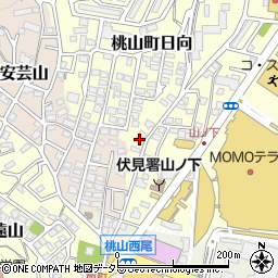 京都府京都市伏見区桃山町日向1-5周辺の地図