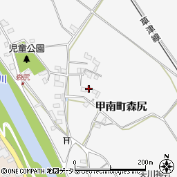滋賀県甲賀市甲南町森尻265周辺の地図