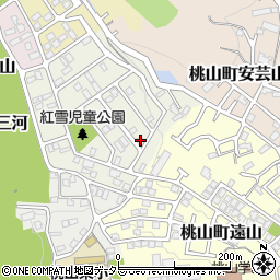 京都府京都市伏見区桃山紅雪町121周辺の地図