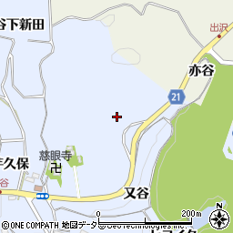 愛知県新城市浅谷（又谷）周辺の地図