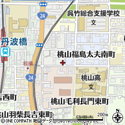 京都府京都市伏見区桃山福島太夫西町27周辺の地図