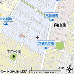 愛知県岡崎市六名東町5周辺の地図