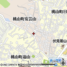 京都府京都市伏見区桃山町安芸山28-1周辺の地図