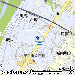 愛知県岡崎市天白町郷西周辺の地図