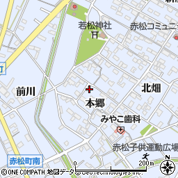 愛知県安城市赤松町本郷80周辺の地図