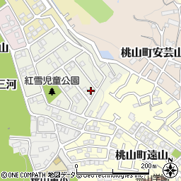 京都府京都市伏見区桃山紅雪町119周辺の地図