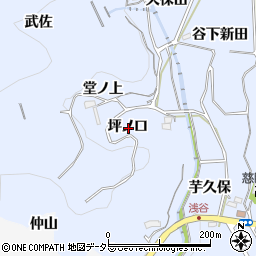 愛知県新城市浅谷坪ノ口周辺の地図
