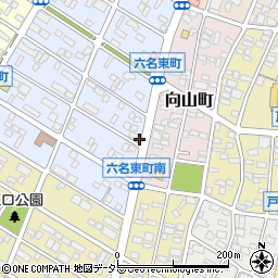 愛知県岡崎市六名東町4-5周辺の地図