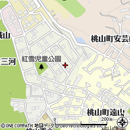 京都府京都市伏見区桃山紅雪町123周辺の地図