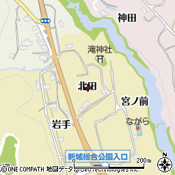 愛知県新城市大海北田周辺の地図