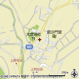 兵庫県川辺郡猪名川町上阿古谷宮ノ脇周辺の地図