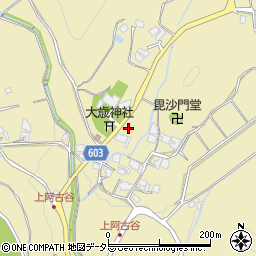兵庫県猪名川町（川辺郡）上阿古谷（宮ノ脇）周辺の地図