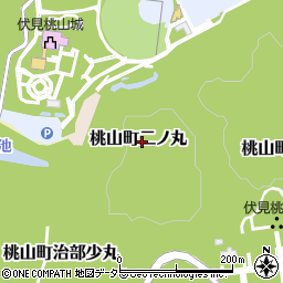 京都府京都市伏見区桃山町二ノ丸周辺の地図