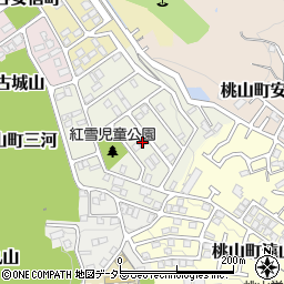 京都府京都市伏見区桃山紅雪町133周辺の地図