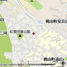 京都府京都市伏見区桃山紅雪町118周辺の地図