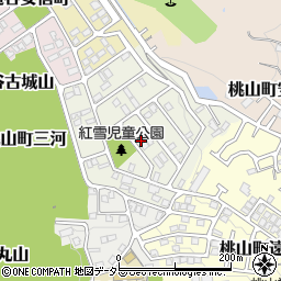 京都府京都市伏見区桃山紅雪町148周辺の地図