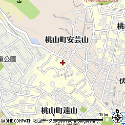 京都府京都市伏見区桃山町遠山100-2周辺の地図