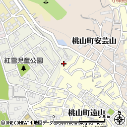京都府京都市伏見区桃山紅雪町81周辺の地図