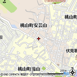 京都府京都市伏見区桃山町安芸山28-9周辺の地図