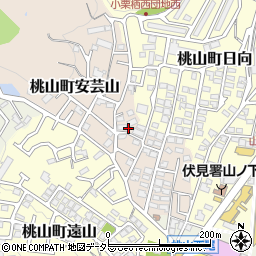 京都府京都市伏見区桃山町安芸山周辺の地図