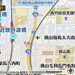 京都府京都市伏見区桃山福島太夫西町21-16周辺の地図