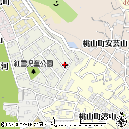 京都府京都市伏見区桃山紅雪町100周辺の地図