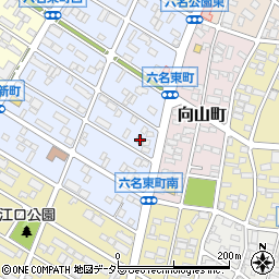 愛知県岡崎市六名東町4-7周辺の地図