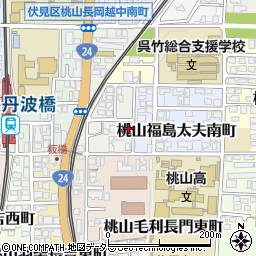 京都府京都市伏見区桃山福島太夫西町25周辺の地図