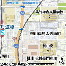 京都府京都市伏見区桃山福島太夫西町25周辺の地図