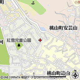 京都府京都市伏見区桃山紅雪町98周辺の地図