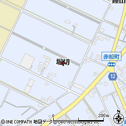 愛知県安城市赤松町堀切周辺の地図