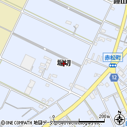 愛知県安城市赤松町（堀切）周辺の地図