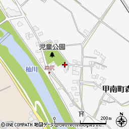 滋賀県甲賀市甲南町森尻498周辺の地図