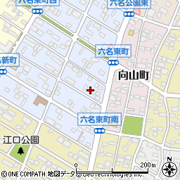愛知県岡崎市六名東町4-8周辺の地図