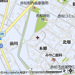 愛知県安城市赤松町本郷84周辺の地図