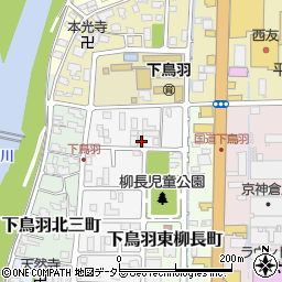 京都府京都市伏見区下鳥羽西柳長町26周辺の地図