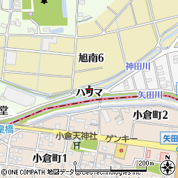 愛知県知多市大草ハリマ周辺の地図