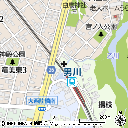 愛知県岡崎市大西町長入周辺の地図