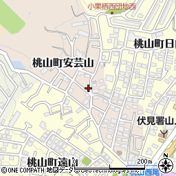 京都府京都市伏見区桃山町安芸山28-43周辺の地図