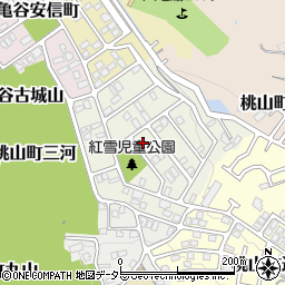 京都府京都市伏見区桃山紅雪町151周辺の地図
