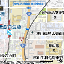 京都府京都市伏見区桃山福島太夫西町21-14周辺の地図