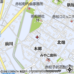 愛知県安城市赤松町本郷81周辺の地図